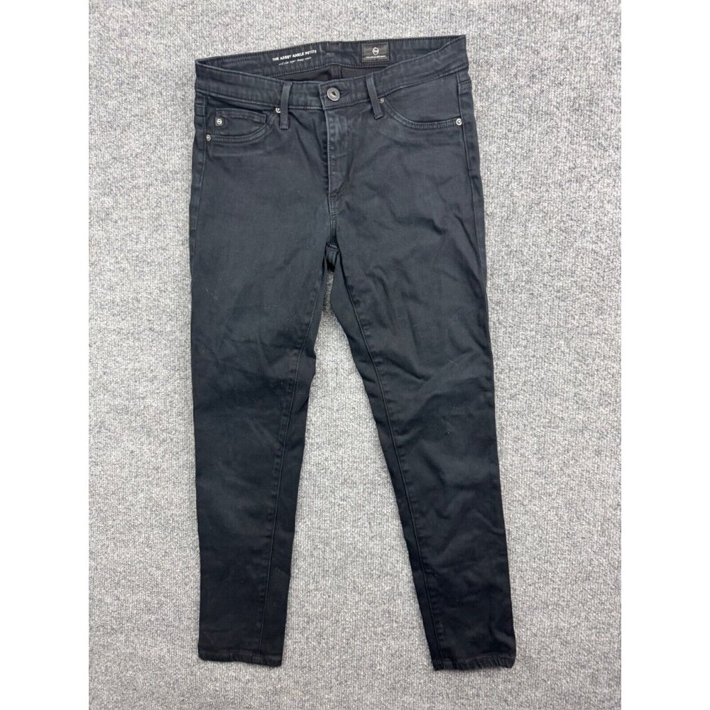 Adriano Goldschmied Abbey Jeans Women's 26P Black‎ Ankle Mid Rise Super Skinny